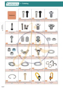 bolt, fastener, eye bolt, dog point ball, nut, circlip